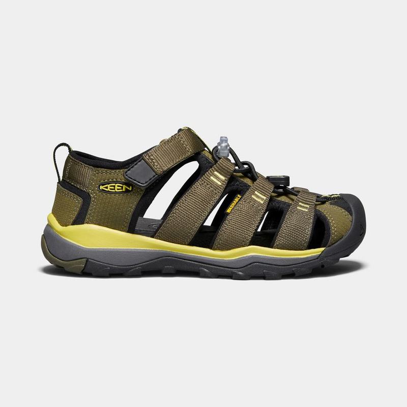 Keen Newport Neo H2 Kids Hiking Sandals Olive/Black Factory Outlet NZ (7523-ATUEV)